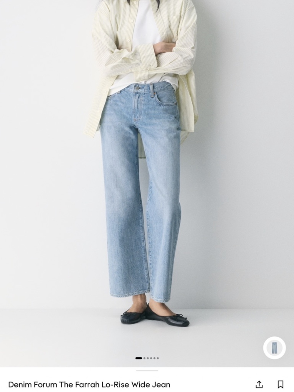 Aritzia Light Blue Wide-Leg Jeans